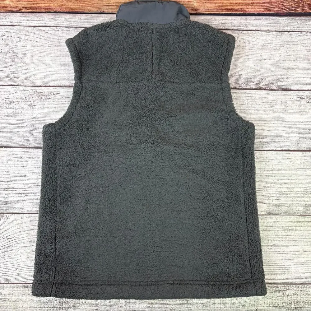 The North Face Deep Pile Gray Fleece Zip Up Vest